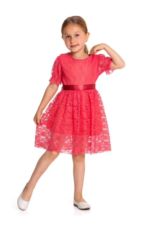 Tüllü Detaylı Elbise 73515