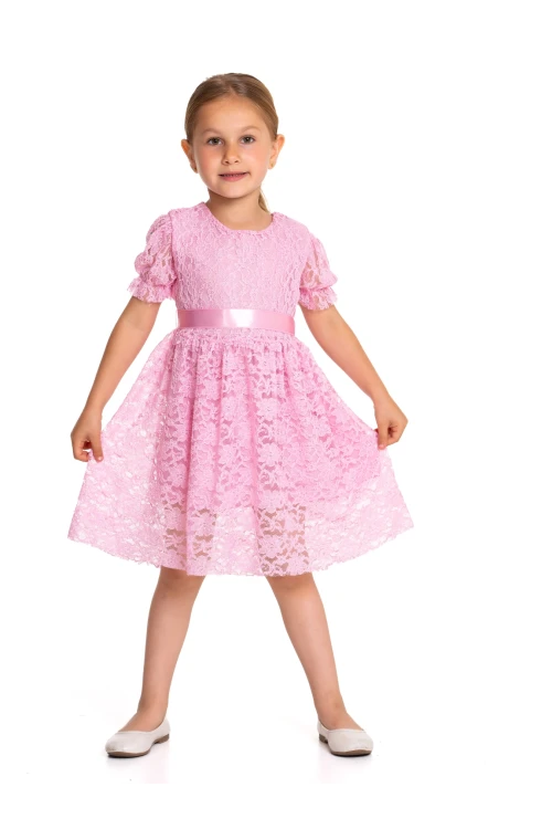 Tüllü Detaylı Elbise 73515