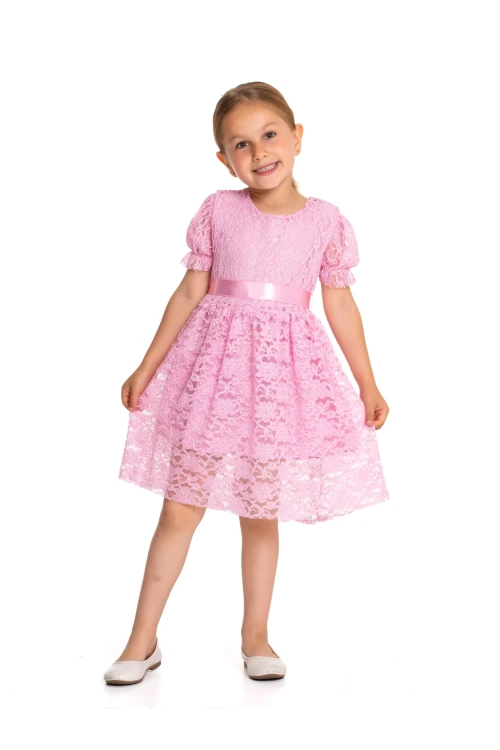 Tüllü Detaylı Elbise 73515