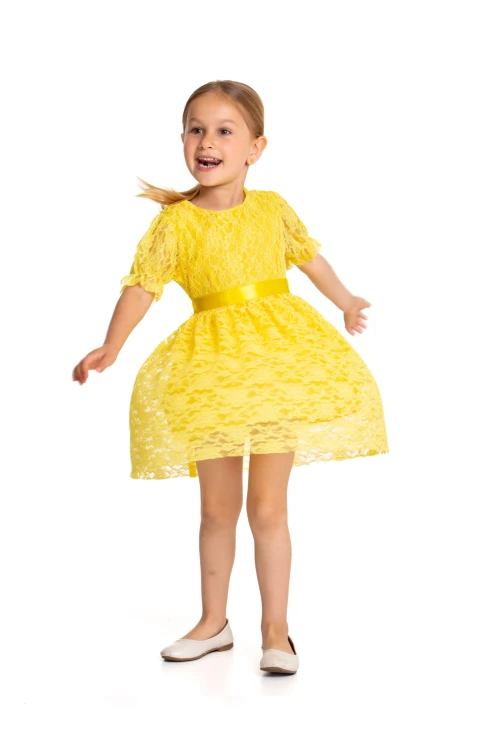 Tüllü Detaylı Elbise 73515