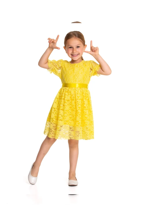 Tüllü Detaylı Elbise 73515