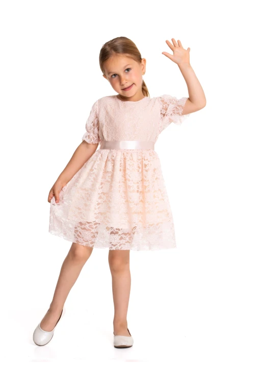 Tüllü Detaylı Elbise 73515