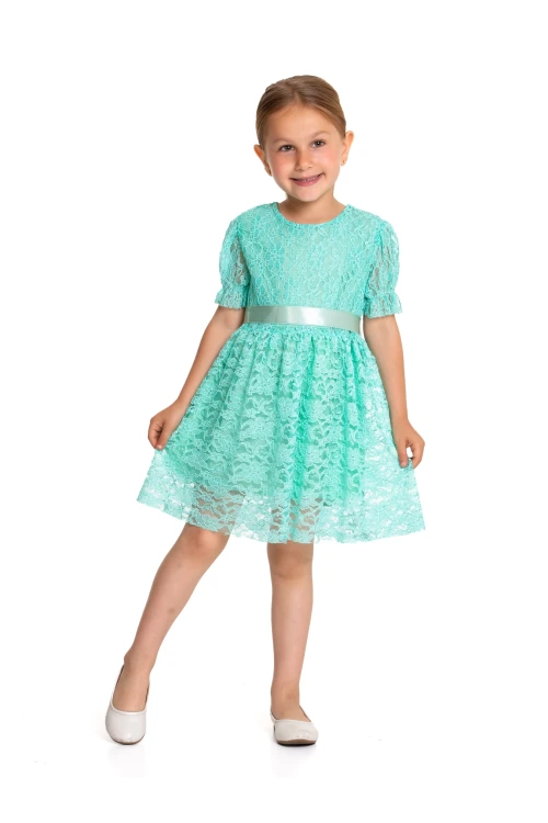 Tüllü Detaylı Elbise 73515