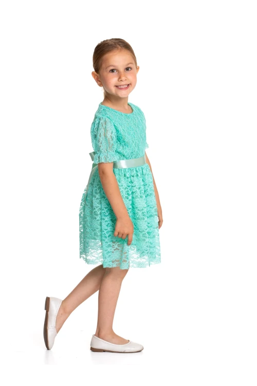 Tüllü Detaylı Elbise 73515