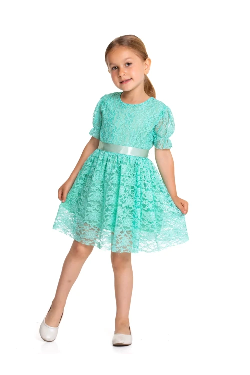 Tüllü Detaylı Elbise 73515