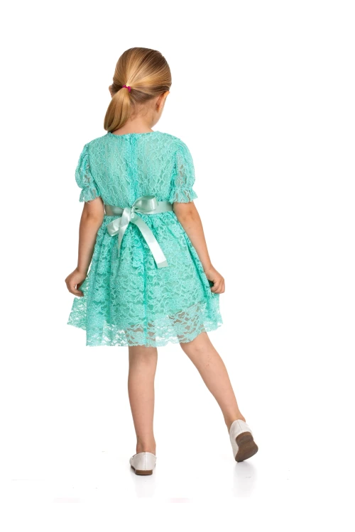 Tüllü Detaylı Elbise 73515