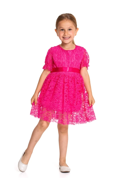 Tüllü Detaylı Elbise 73515