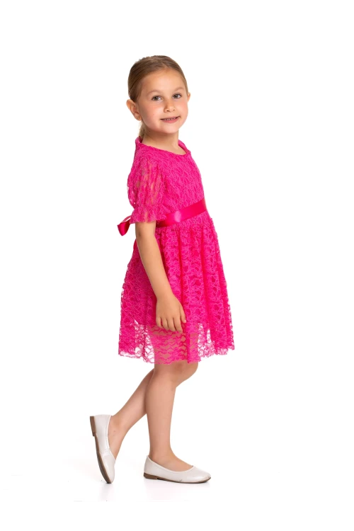 Tüllü Detaylı Elbise 73515