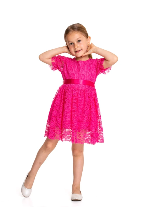 Tüllü Detaylı Elbise 73515