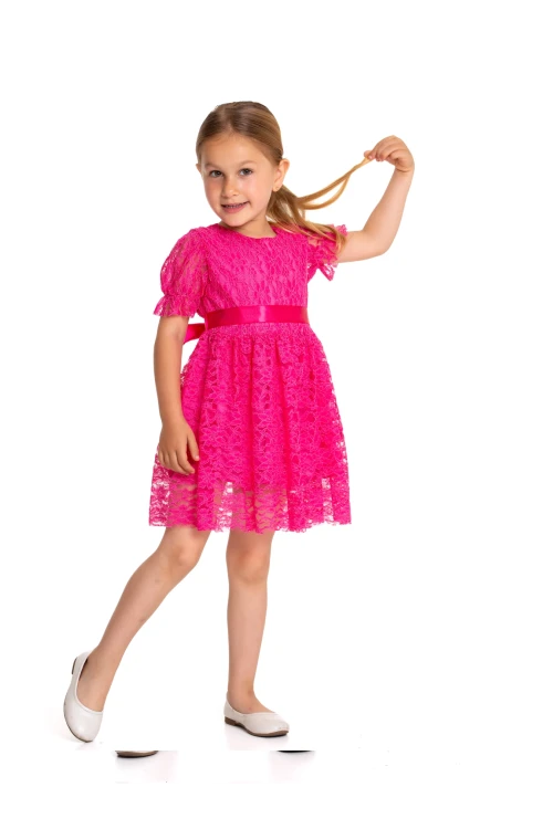 Tüllü Detaylı Elbise 73515