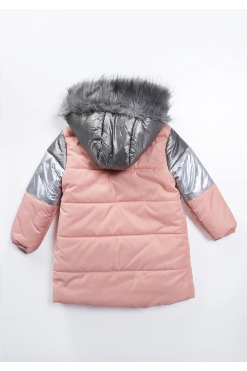 Üç Renkli Kız Çocuk Mont 22475