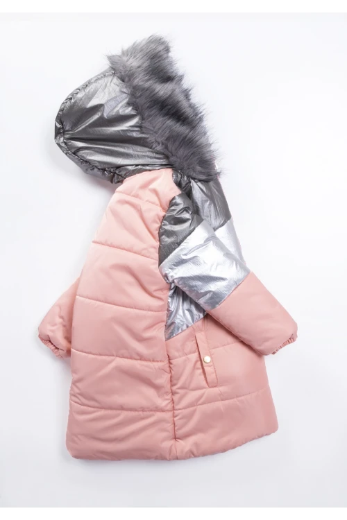 Üç Renkli Kız Çocuk Mont 22475