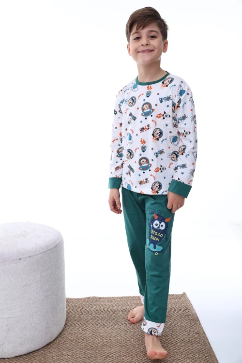 Uzay Mekiği Desenli Erkek Pijama Takımı 2210