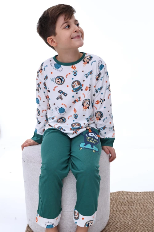 Uzay Mekiği Desenli Erkek Pijama Takımı 2210