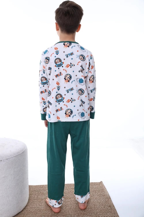 Uzay Mekiği Desenli Erkek Pijama Takımı 2210