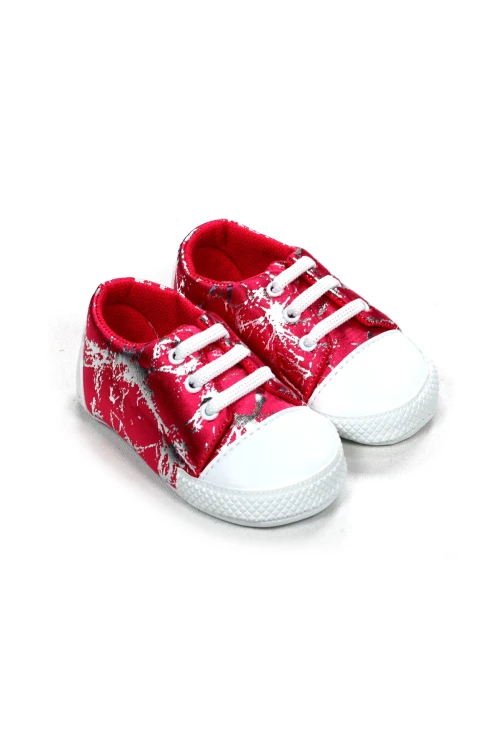 Varak Desenli Bağcıklı Bebek Ayakkabısı 2020