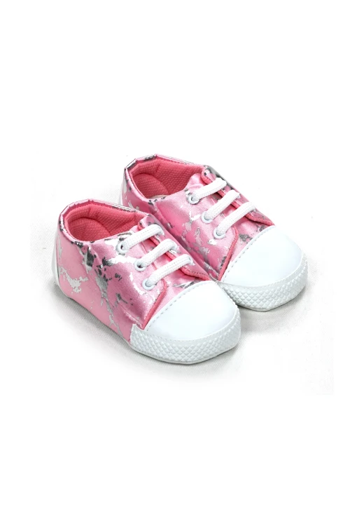 Varak Desenli Bağcıklı Bebek Ayakkabısı 2020
