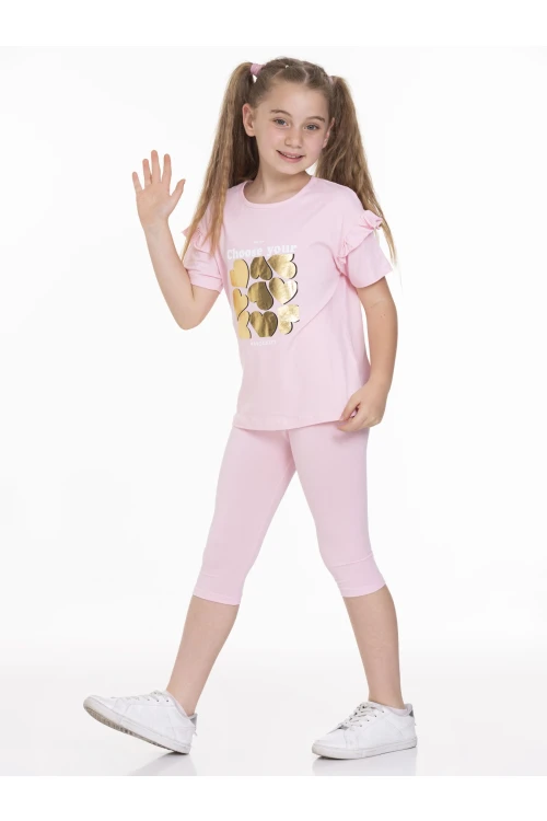 Varak Kalp Baskılı Taytlı Takım 63607