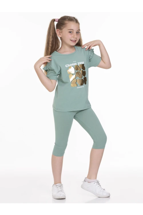 Varak Kalp Baskılı Taytlı Takım 63607