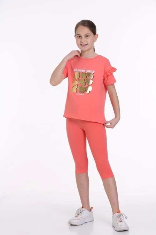 Varak Kalp Baskılı Taytlı Takım 63607