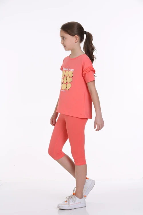 Varak Kalp Baskılı Taytlı Takım 63607