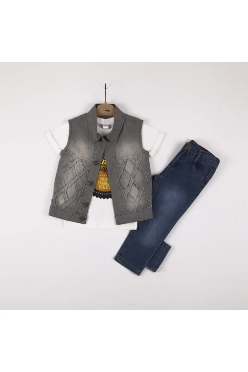 Vintage Baskılı 3lü Takım 12938