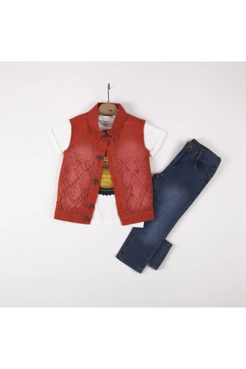 Vintage Baskılı 3lü Takım 12938