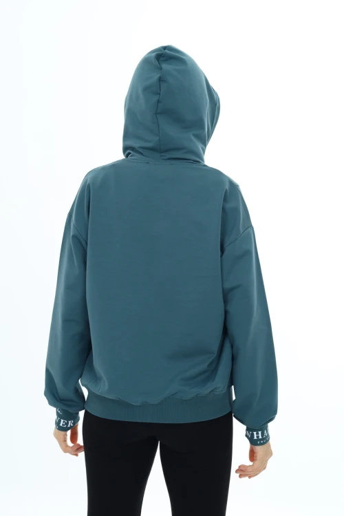 Whatever Baskılı Kapşonlu Kız Çocuk Sweat 7131