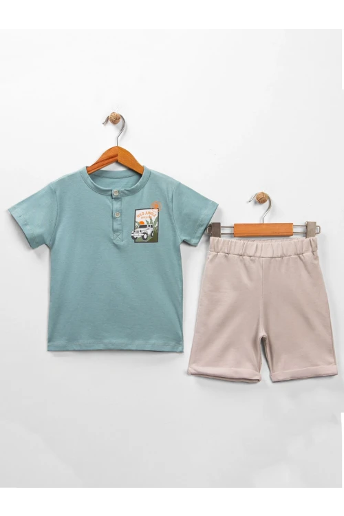 Wild Jungle Baskılı Erkek Takım 15279