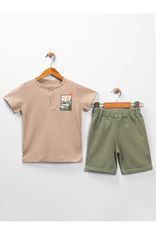 Wild Jungle Baskılı Erkek Takım 15279