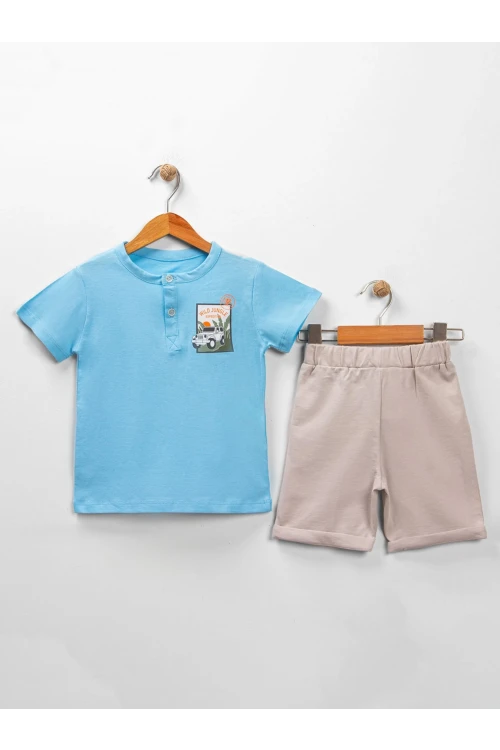 Wild Jungle Baskılı Erkek Takım 15279