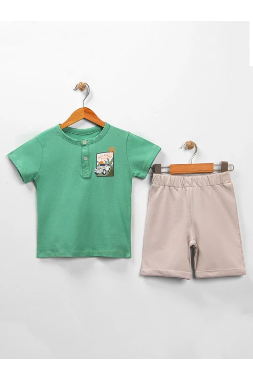 Wild Jungle Baskılı Erkek Takım 15279