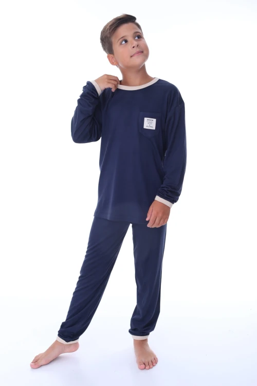 Yakalı Desenli Pijama Takımı 36208