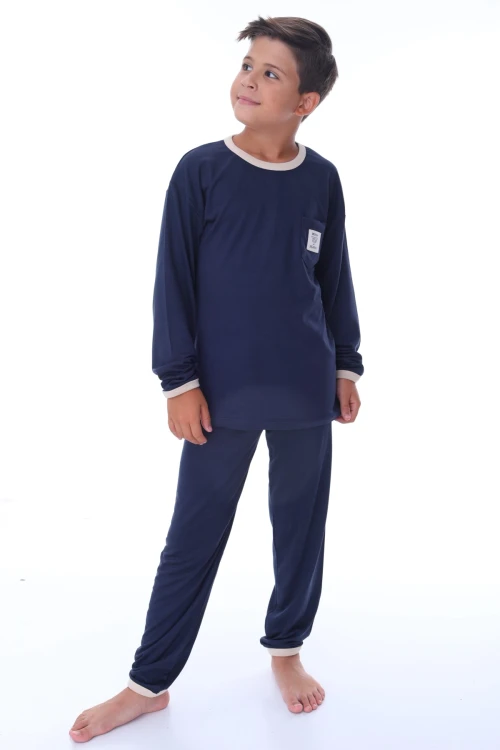 Yakalı Desenli Pijama Takımı 36208