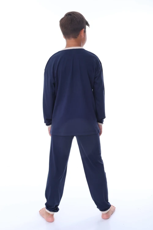 Yakalı Desenli Pijama Takımı 36208
