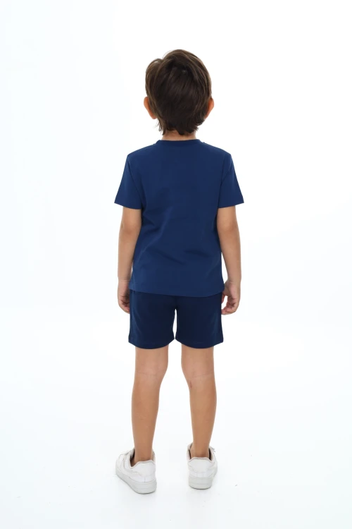 Yapraklı Fil Baskılı Şortlu Takım 73304