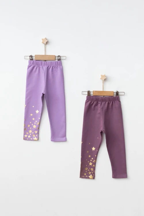 Yıldız Baskılı 2li Tayt 54878