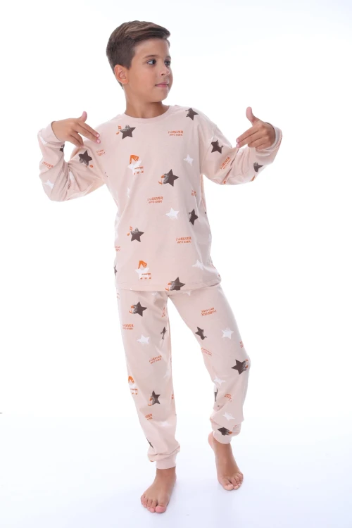 Yıldız Desenli Erkek Çocuk Pijama Takımı 36210