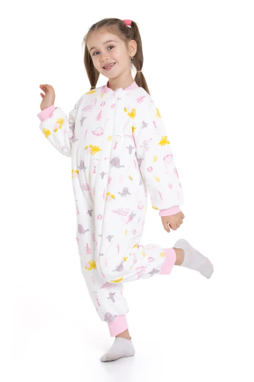 2.5 Tog Dinazor Desenli Kız Uyku Tulumu 1005