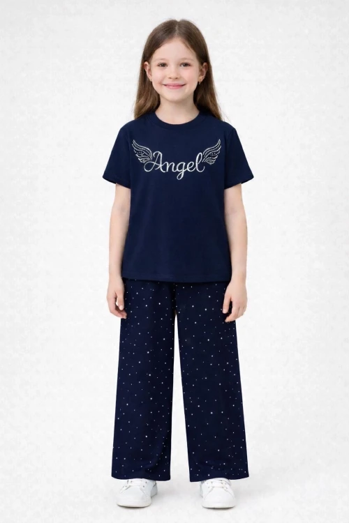 Angel Taşlı Kız Çocuk Takım 30458