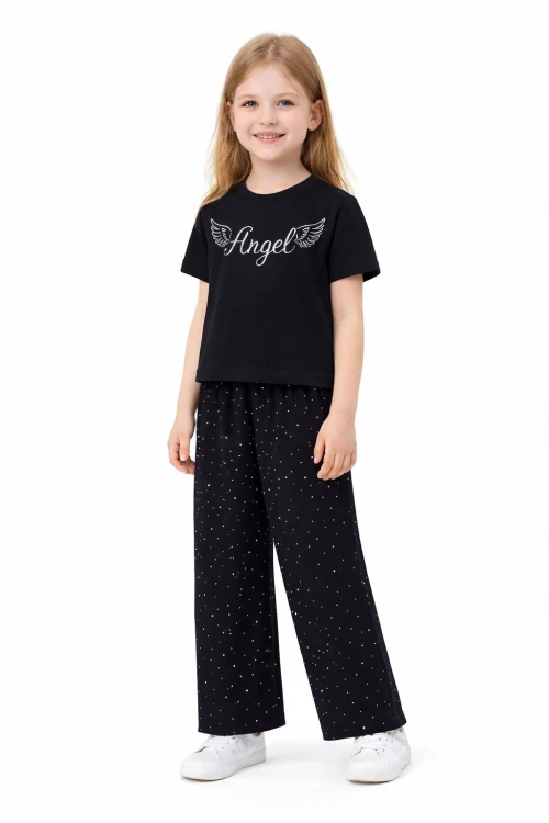 Angel Taşlı Kız Çocuk Takım 30458
