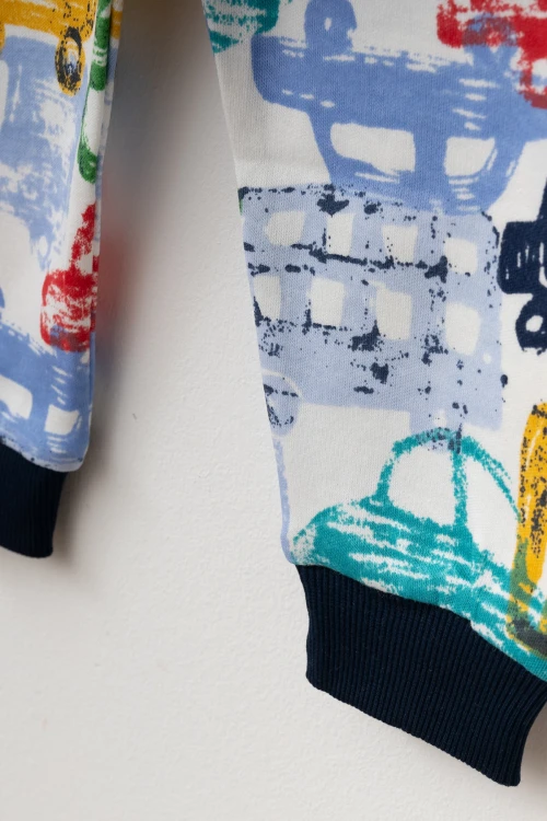 Araba Desenli Uzun Kol Pijama Takımı 74159