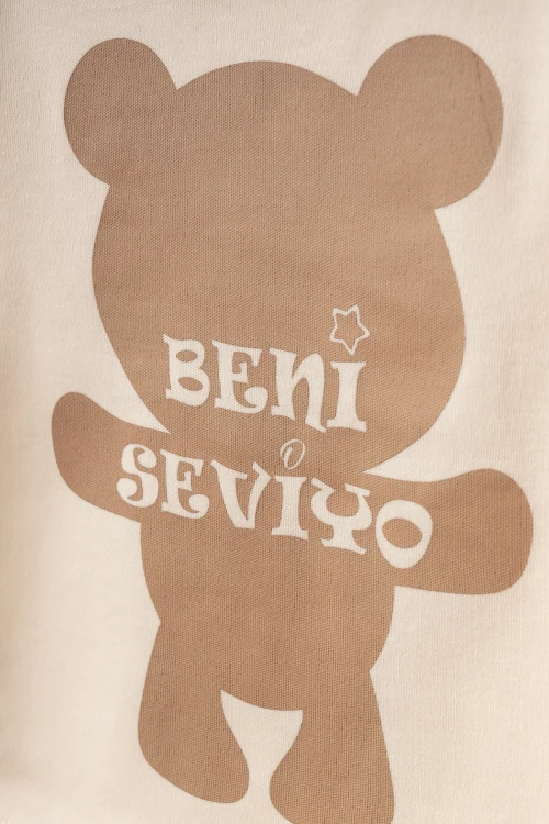 Ayıcık Baskılı Kız Bebek Pijama Takımı 2006-1