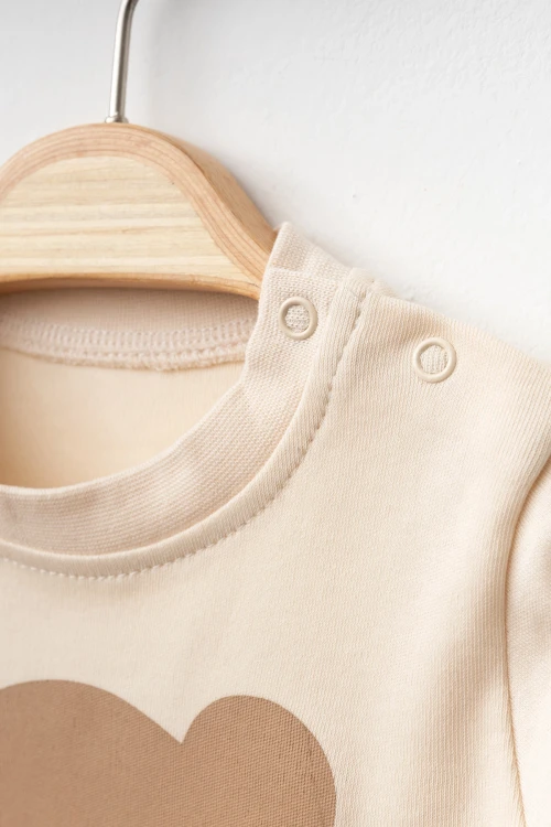 Ayıcık Baskılı Kız Bebek Pijama Takımı 2006-1