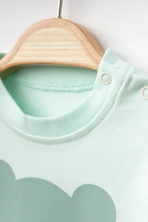 Ayıcık Baskılı Kız Bebek Pijama Takımı 2006-1