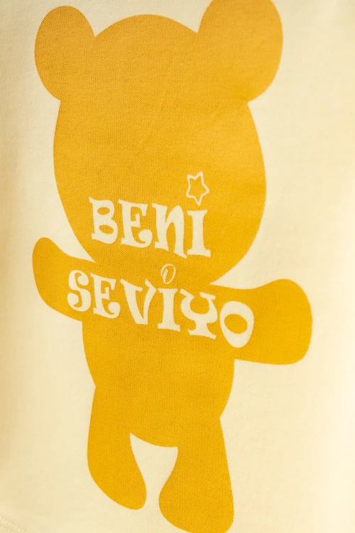 Ayıcık Baskılı Kız Bebek Pijama Takımı 2006-1