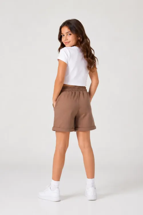 Basic Double Paça Kız Çocuk Şort 30605