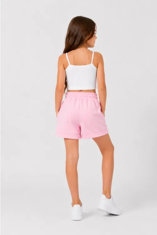 Basic Double Paça Kız Çocuk Şort 30605