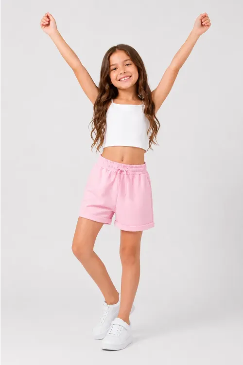 Basic Double Paça Kız Çocuk Şort 30605
