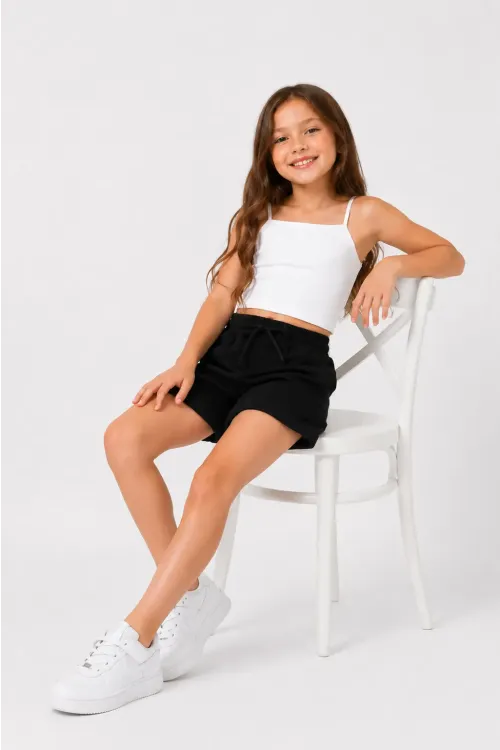 Basic Double Paça Kız Çocuk Şort 30605